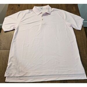 Peter Millar Summer Comfort XXL Pink Striped Golf Polo Shirt Short Sleeve